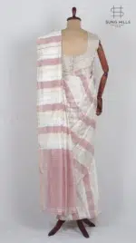 Linen Stripes Chanderi Silk Saree