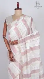 Linen Stripes Chanderi Silk Saree